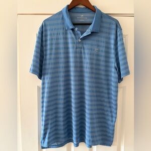Southern Tide Light Blue Striped Polo